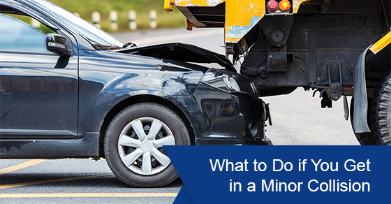 What to do if you get in a minor collision